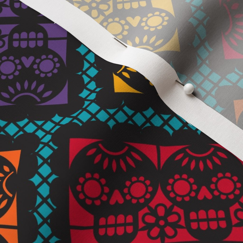 Dia de los Muertos Papel Picado (Bias) Cotton Poplin Printed Fabric by Studio Ten Design