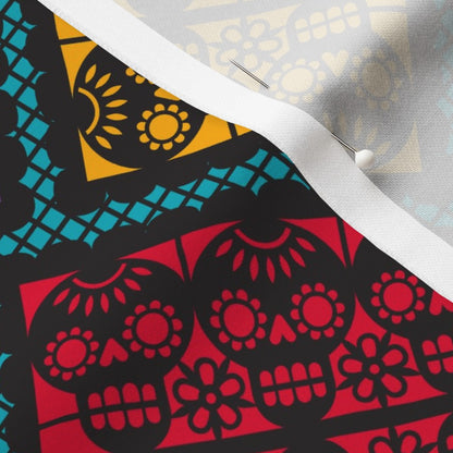 Dia de los Muertos Papel Picado (Bias) Longleaf Sateen Grand Printed Fabric by Studio Ten Design