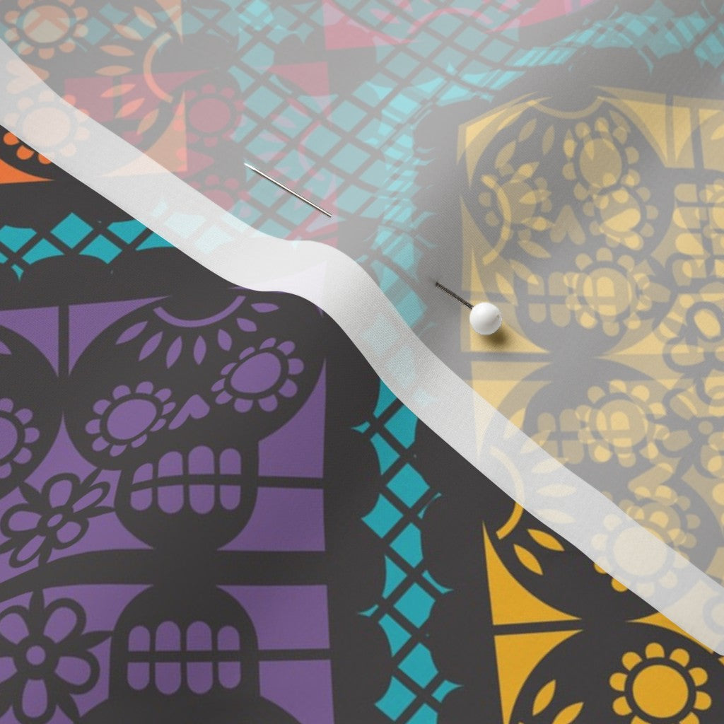 Dia de los Muertos Papel Picado (Bias) Chiffon Printed Fabric by Studio Ten Design