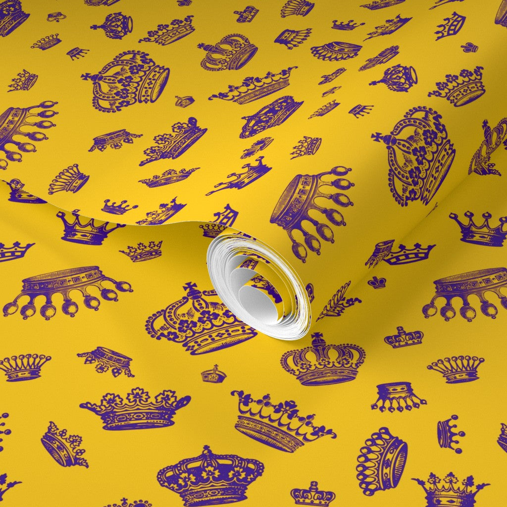 Royal Crowns (Royal Purple + Golden Yellow) Fondo de Pantalla