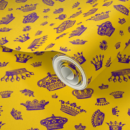 Royal Crowns (Royal Purple + Golden Yellow) Fondo de Pantalla