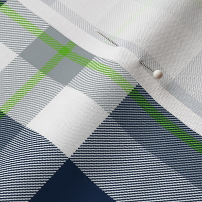 Team Plaid Seattle Seahawks Football Petal Signature Cotton Printed Fabric by Studio Ten Design