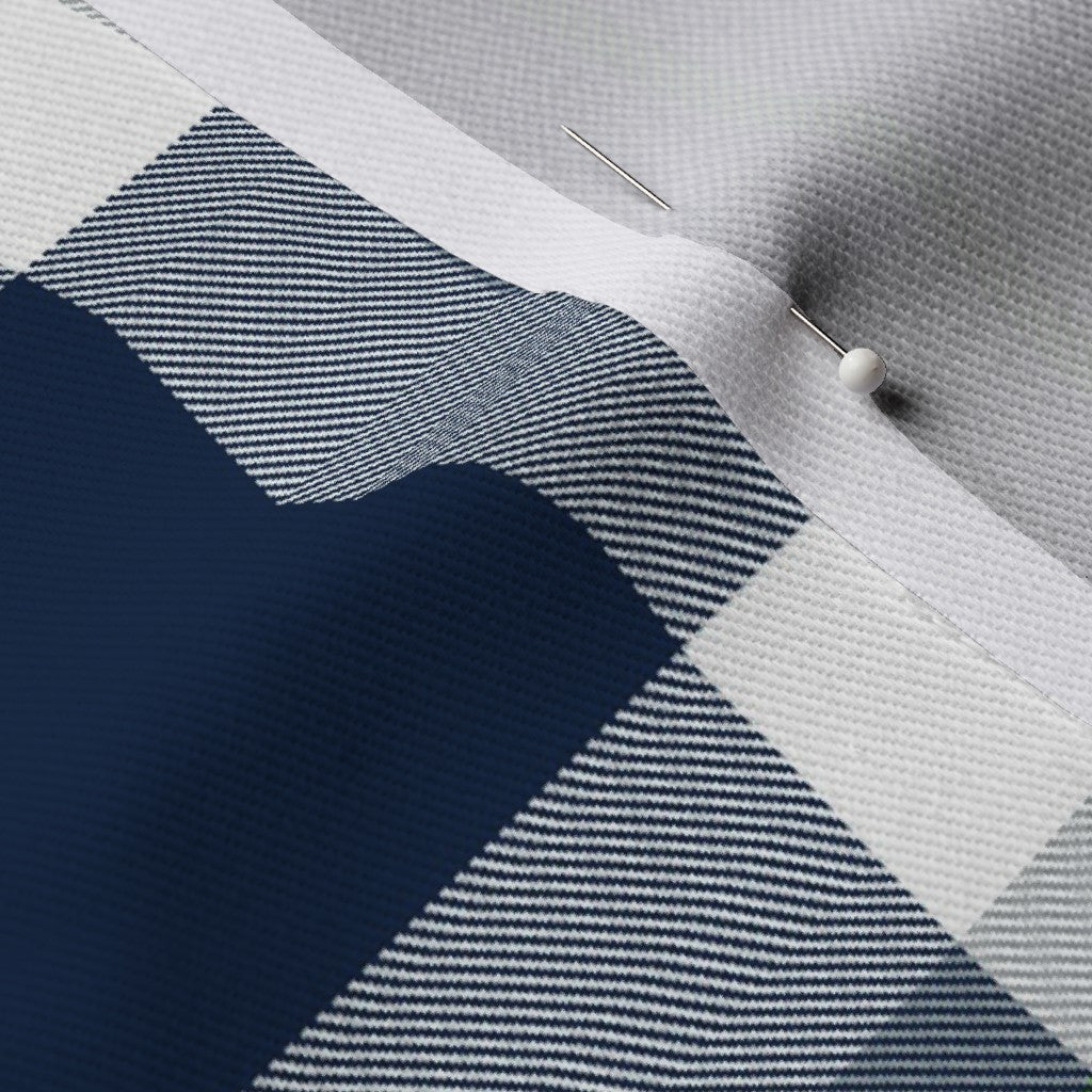 Team Plaid Seattle Seahawks Football Dogwood Denim Printed Fabric by Studio Ten Design
