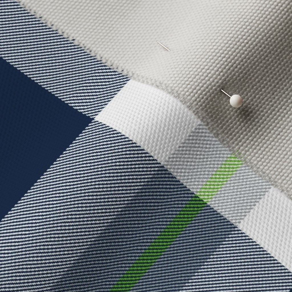 Team Plaid Seattle Seahawks Football Cypress Cotton Canvas Printed Fabric by Studio Ten Design