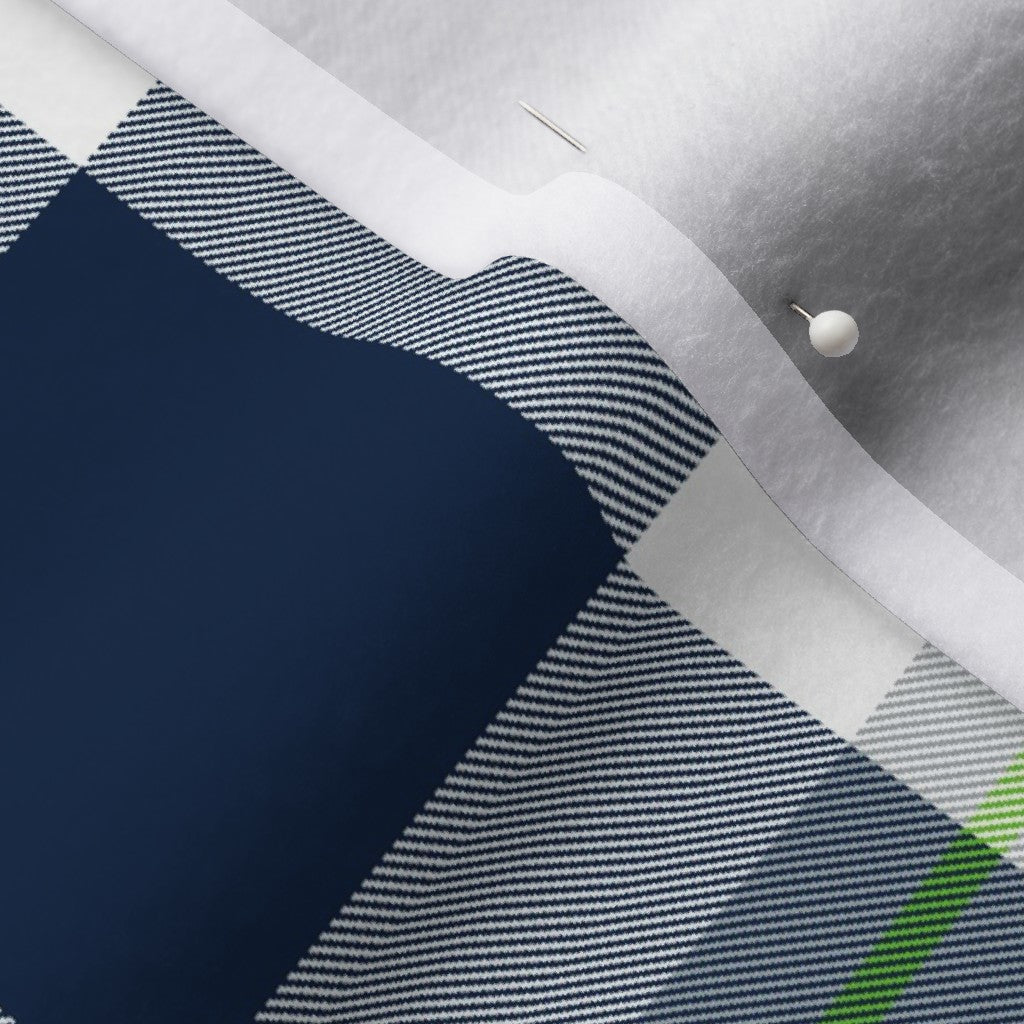 Team Plaid Seattle Seahawks Football Polartec® Fleece Printed Fabric by Studio Ten Design