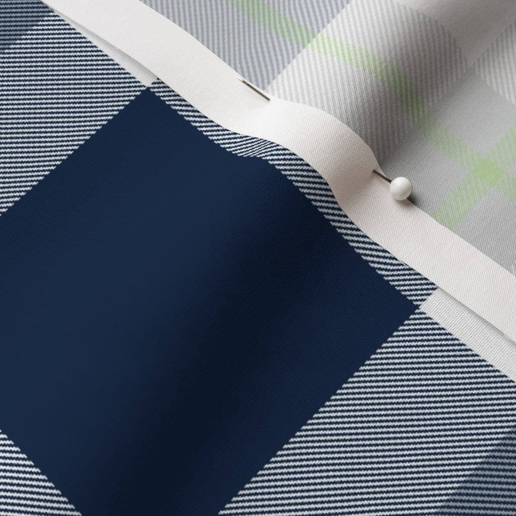 Team Plaid Seattle Seahawks Football Cotton Poplin Printed Fabric by Studio Ten Design