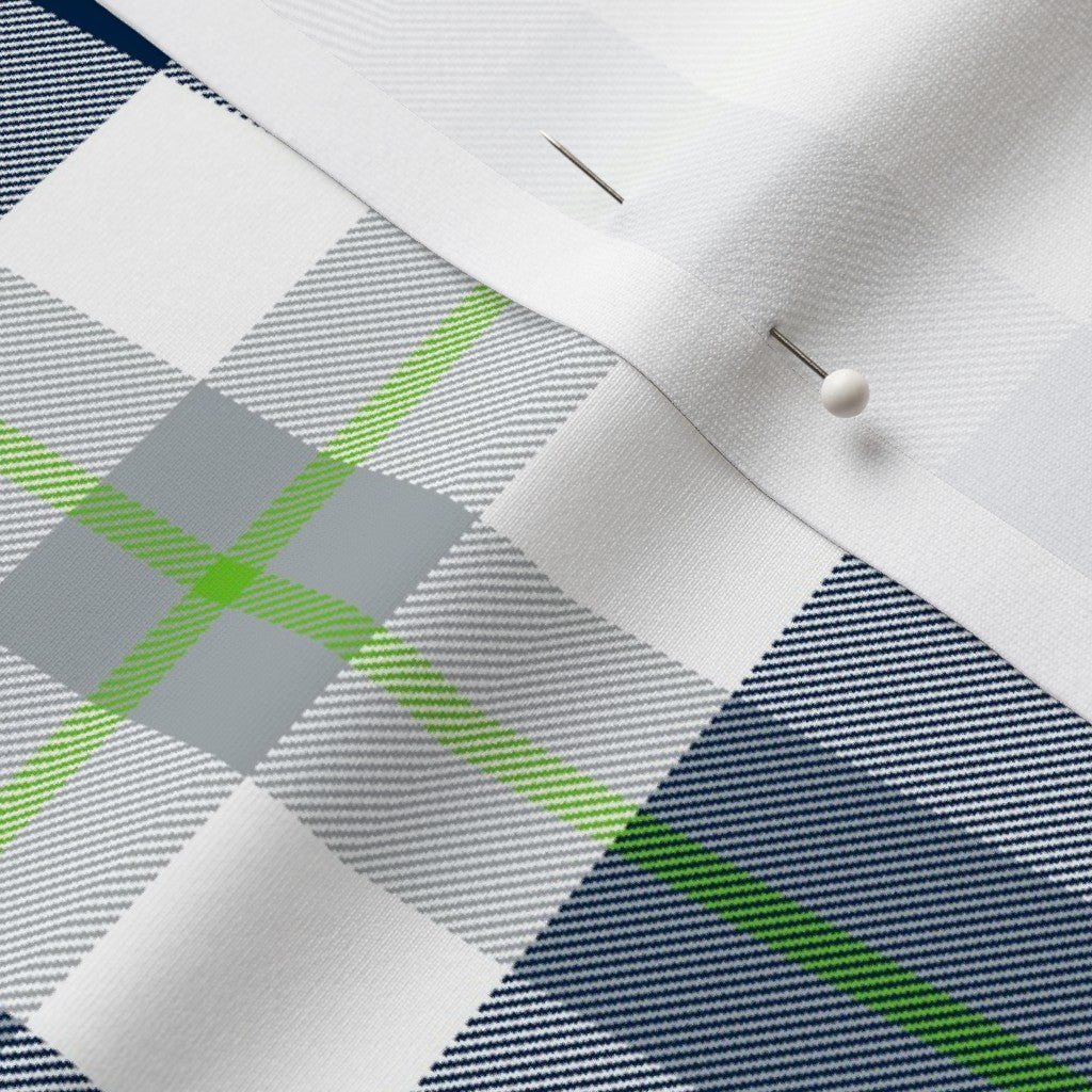 Team Plaid Seattle Seahawks Football Sport Lycra Printed Fabric by Studio Ten Design