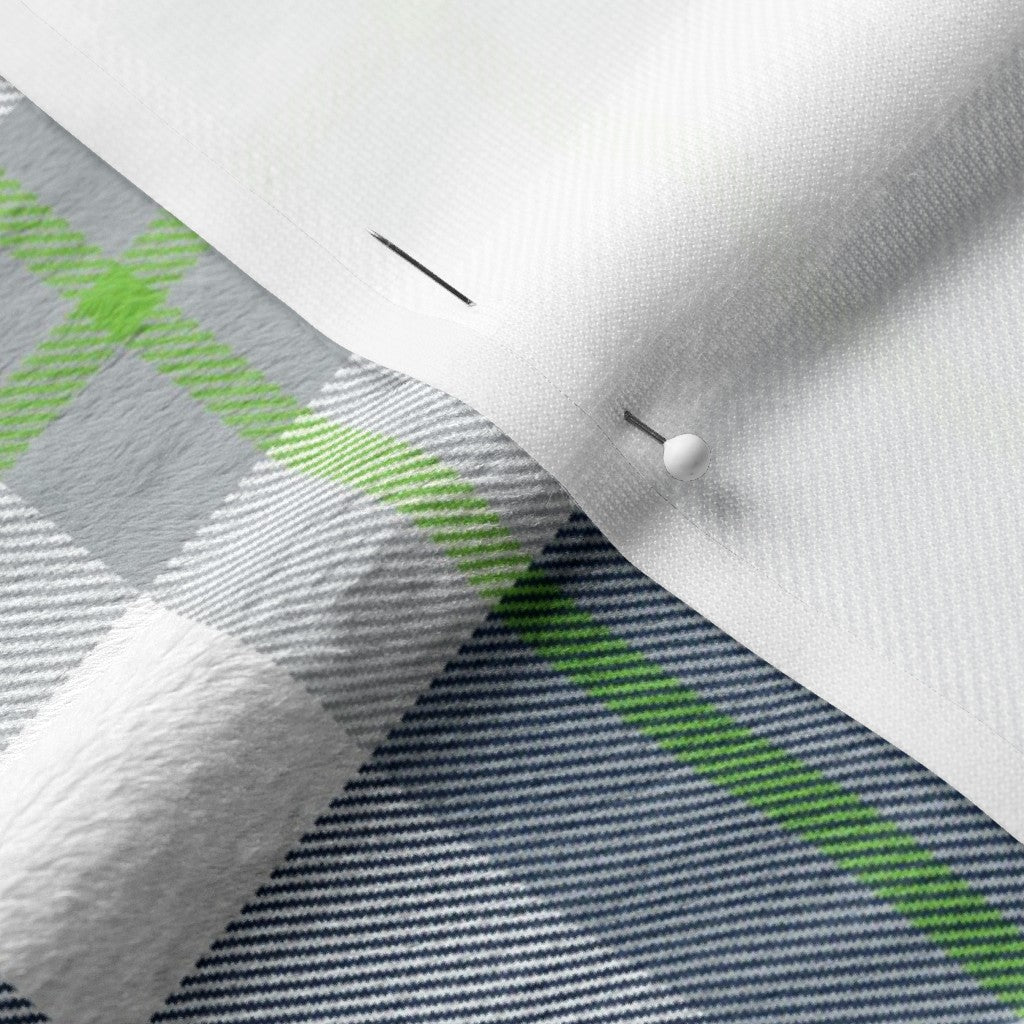 Team Plaid Seattle Seahawks Football Minky Printed Fabric by Studio Ten Design