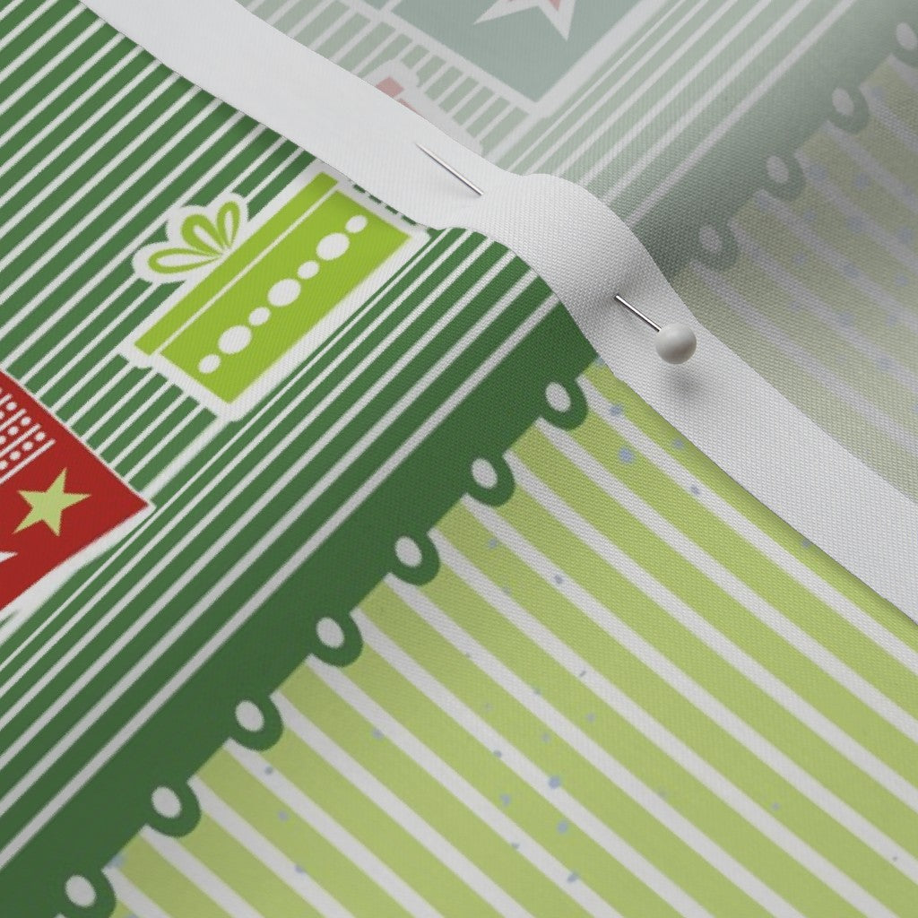 Christmas Ribbons Perennial Sateen Grand Printed Fabric by Studio Ten Design