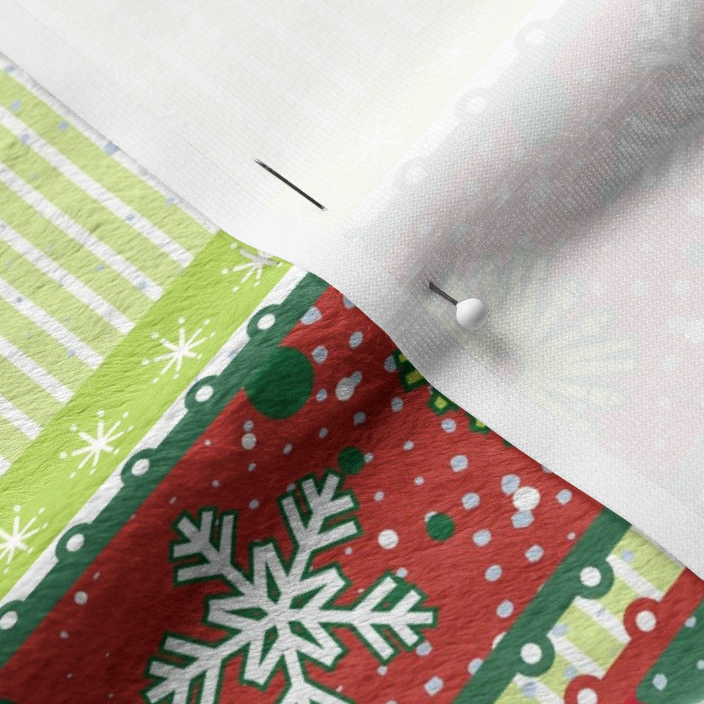 Christmas Ribbons Minky Printed Fabric by Studio Ten Design