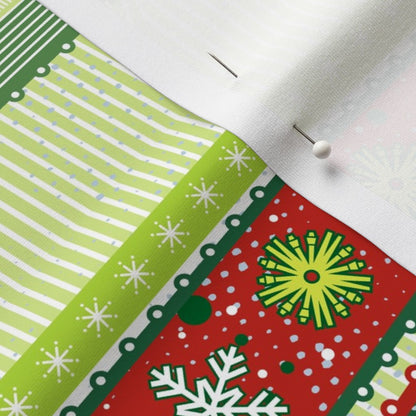 Christmas Ribbons Sport Lycra Printed Fabric by Studio Ten Design