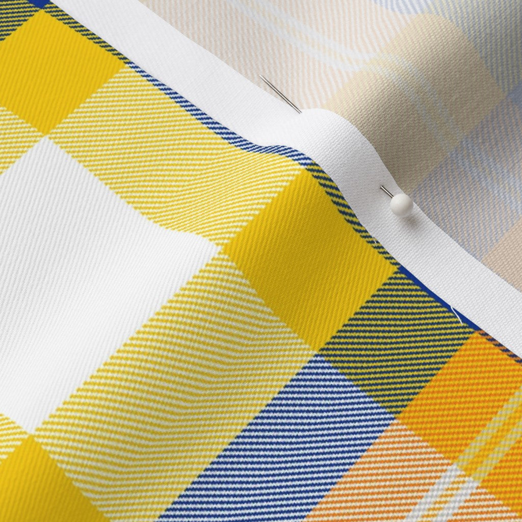 Team Plaid Los Angeles Rams Football Lightweight Cotton Twill Printed Fabric by Studio Ten Design