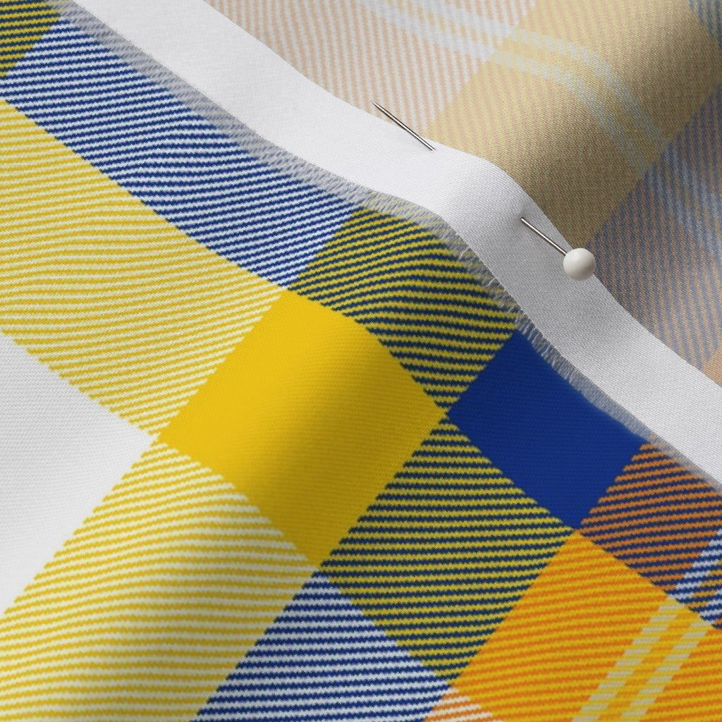 Team Plaid Los Angeles Rams Football Organic Cotton Sateen Printed Fabric by Studio Ten Design