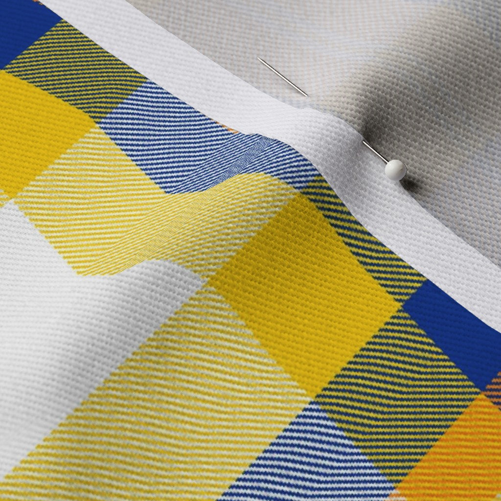 Team Plaid Los Angeles Rams Football Dogwood Denim Printed Fabric by Studio Ten Design