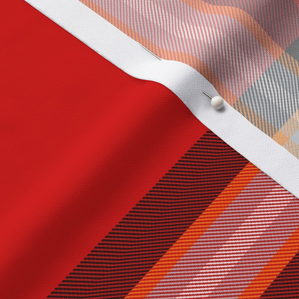 Team Plaid Tampa Bay Buccaneers Football Performance Piqué Printed Fabric by Studio Ten Design