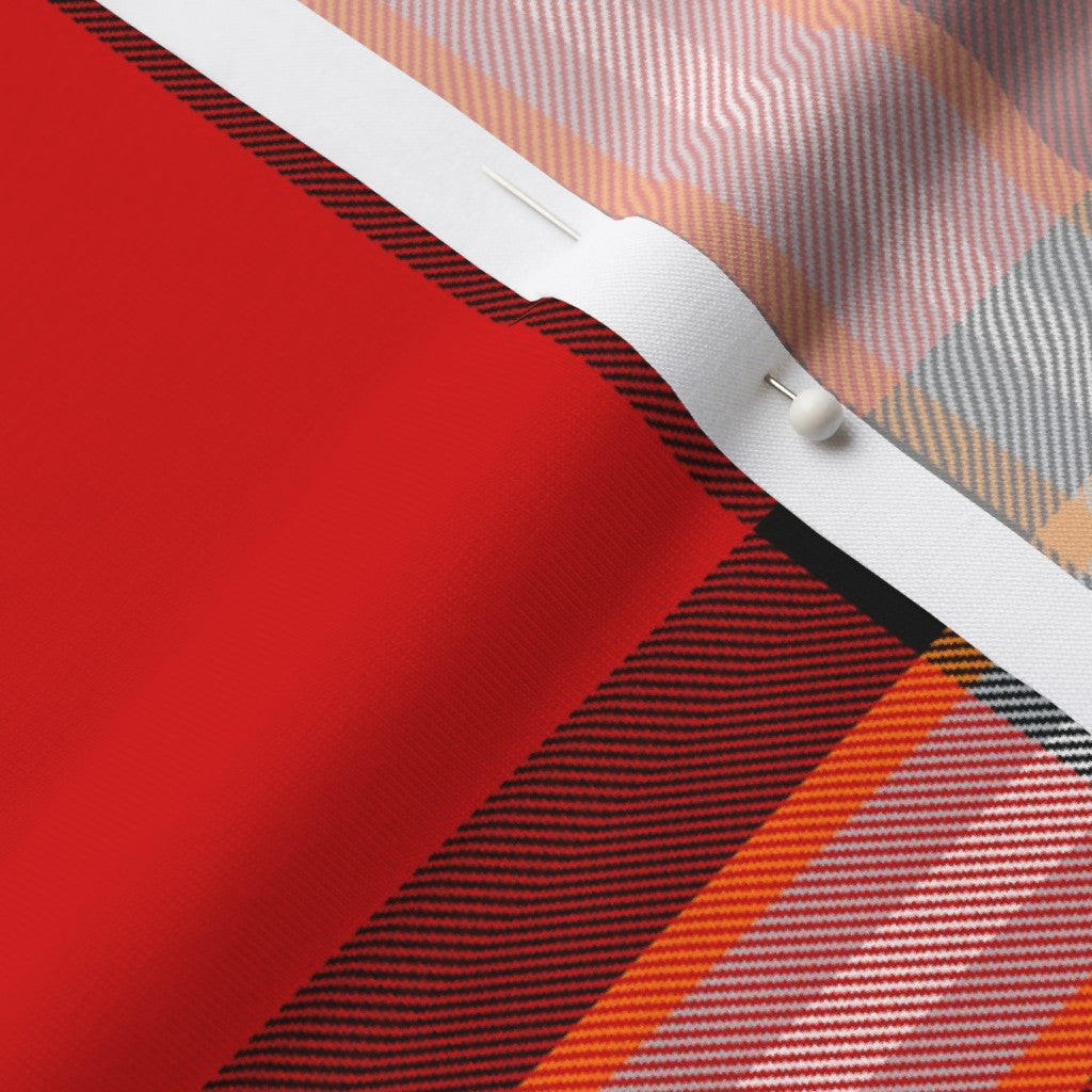 Team Plaid Tampa Bay Buccaneers Football Modern Jersey Printed Fabric by Studio Ten Design