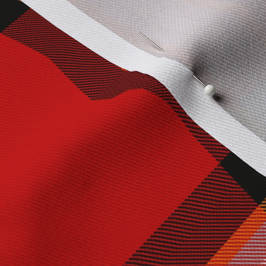 Team Plaid Tampa Bay Buccaneers Football Dogwood Denim Printed Fabric by Studio Ten Design