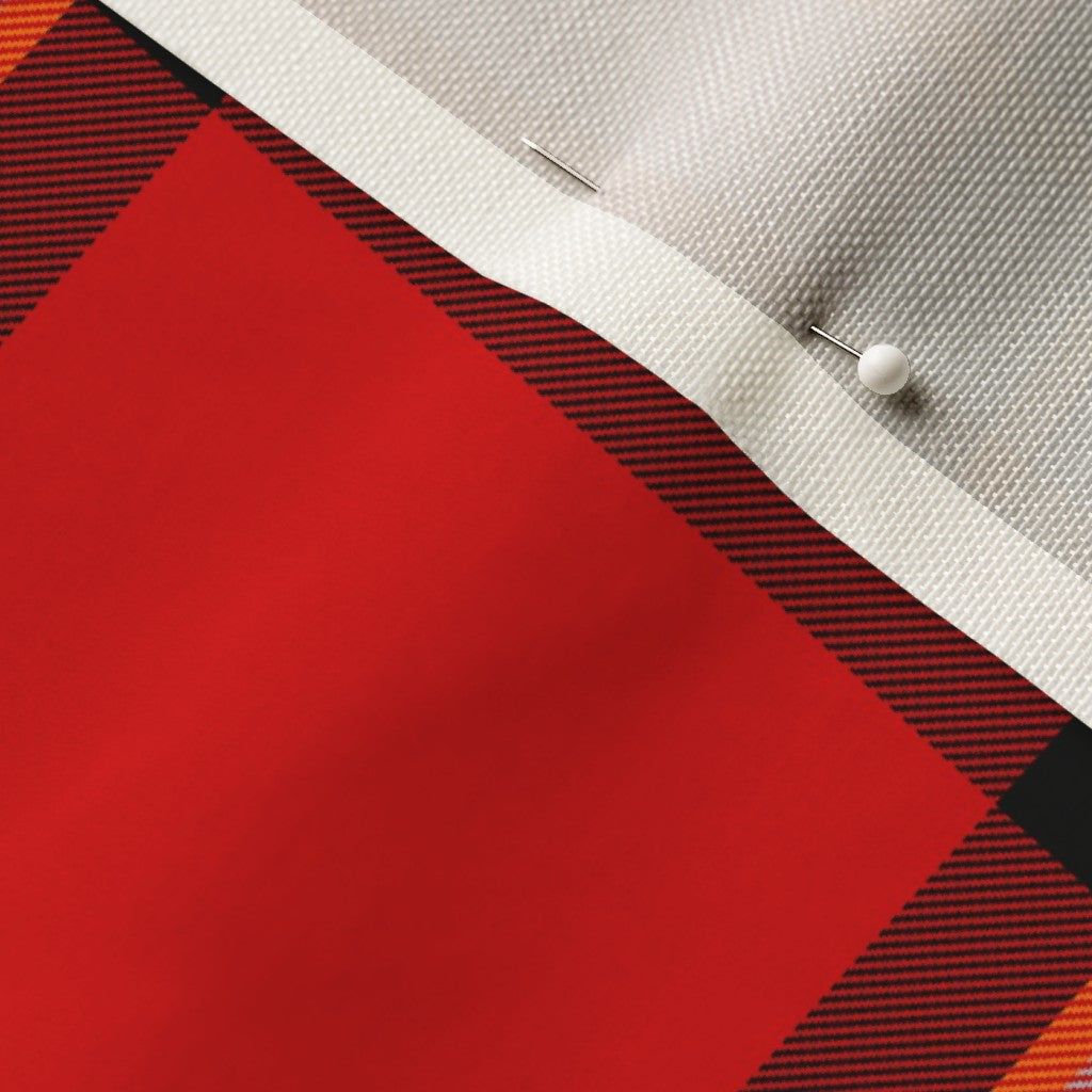 Team Plaid Tampa Bay Buccaneers Football Celosia Velvet Printed Fabric by Studio Ten Design