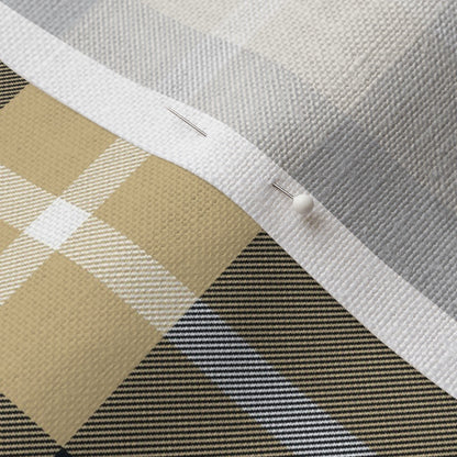 Team Plaid New Orleans Saints Football Belgian Linen™ Printed Fabric by Studio Ten Design