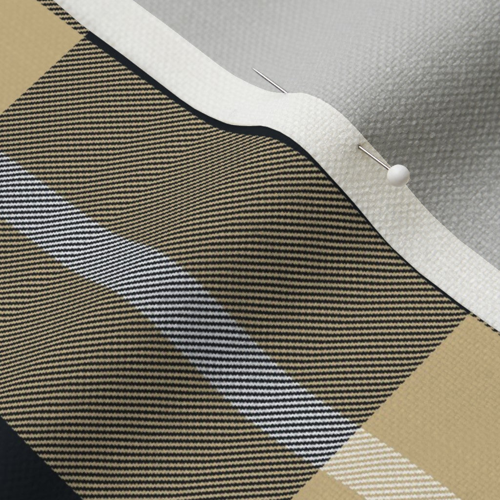 Team Plaid New Orleans Saints Football Performance Linen Printed Fabric by Studio Ten Design