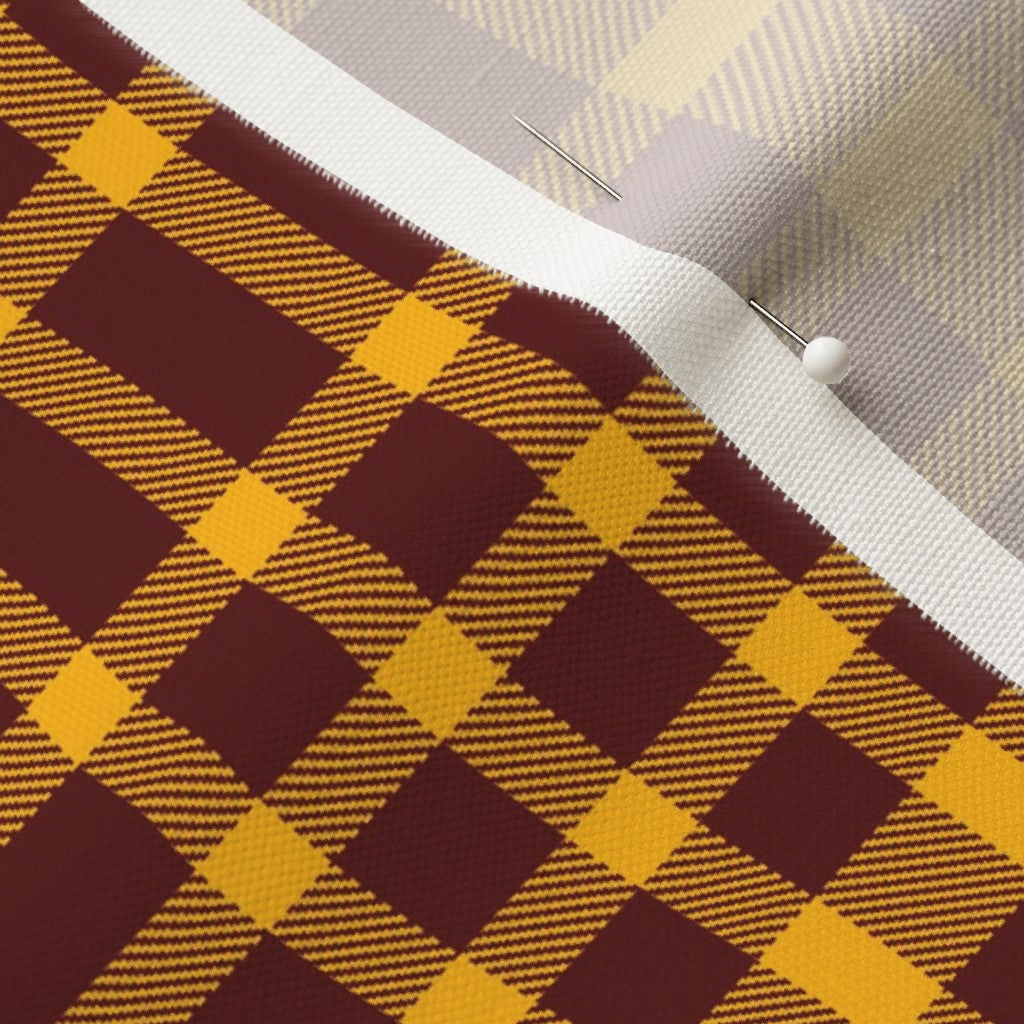 Team Plaid Washington Commanders Football Linen Cotton Canvas Printed Fabric by Studio Ten Design
