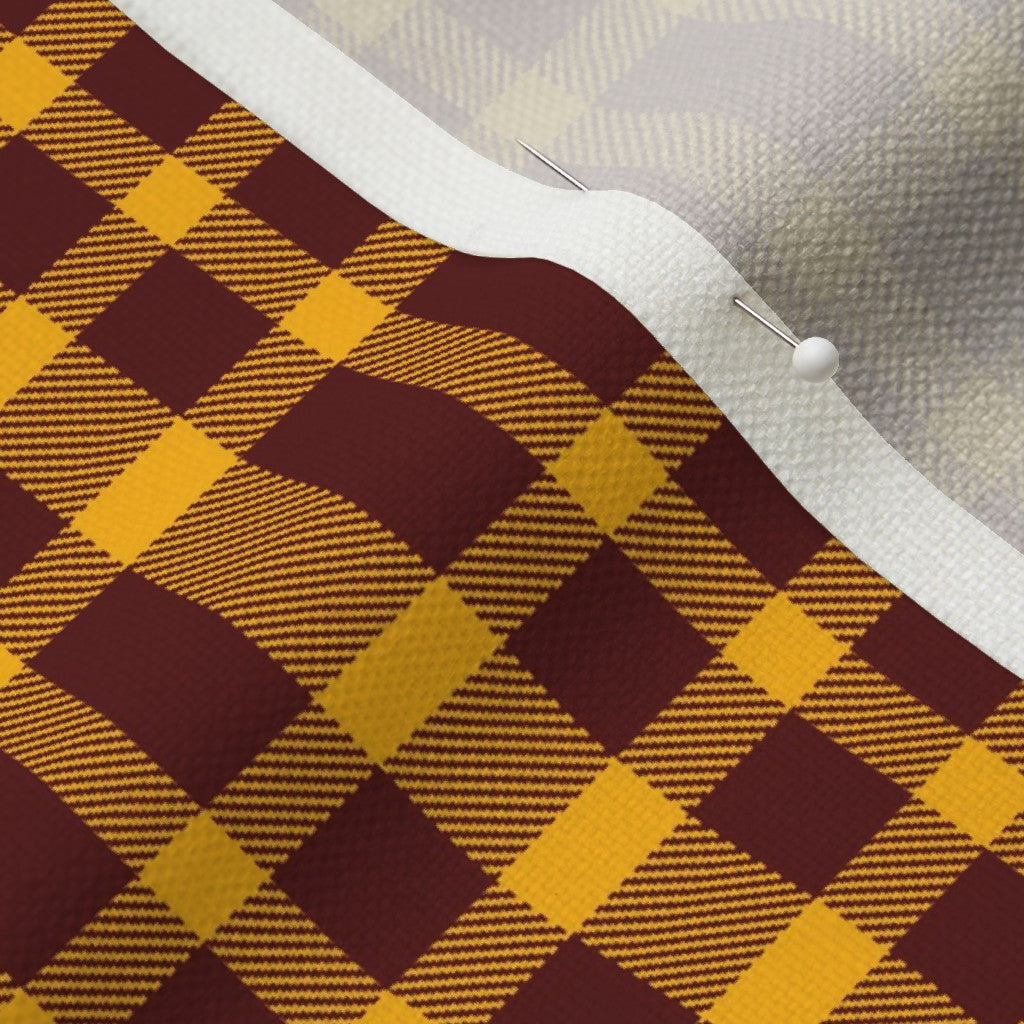 Team Plaid Washington Commanders Football Performance Linen Printed Fabric by Studio Ten Design