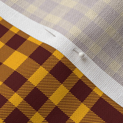 Team Plaid Washington Commanders Football Belgian Linen™ Printed Fabric by Studio Ten Design