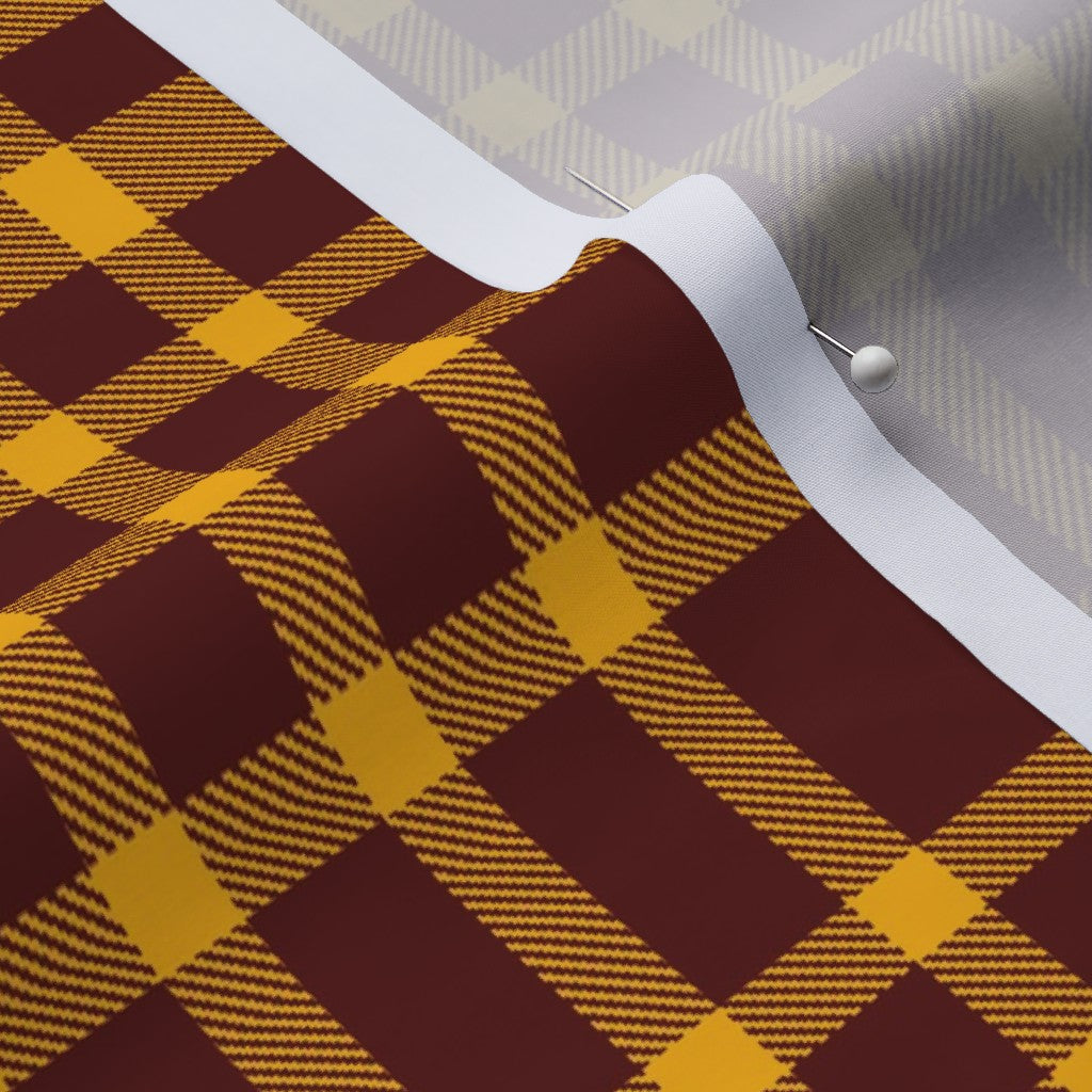 Team Plaid Washington Commanders Football Cotton Lawn Printed Fabric by Studio Ten Design