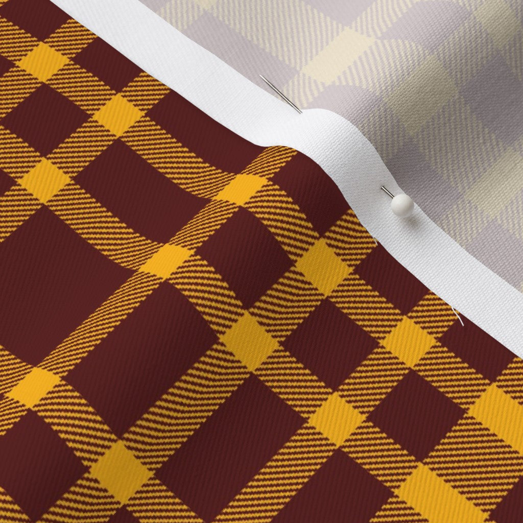 Team Plaid Washington Commanders Football Lightweight Cotton Twill Printed Fabric by Studio Ten Design