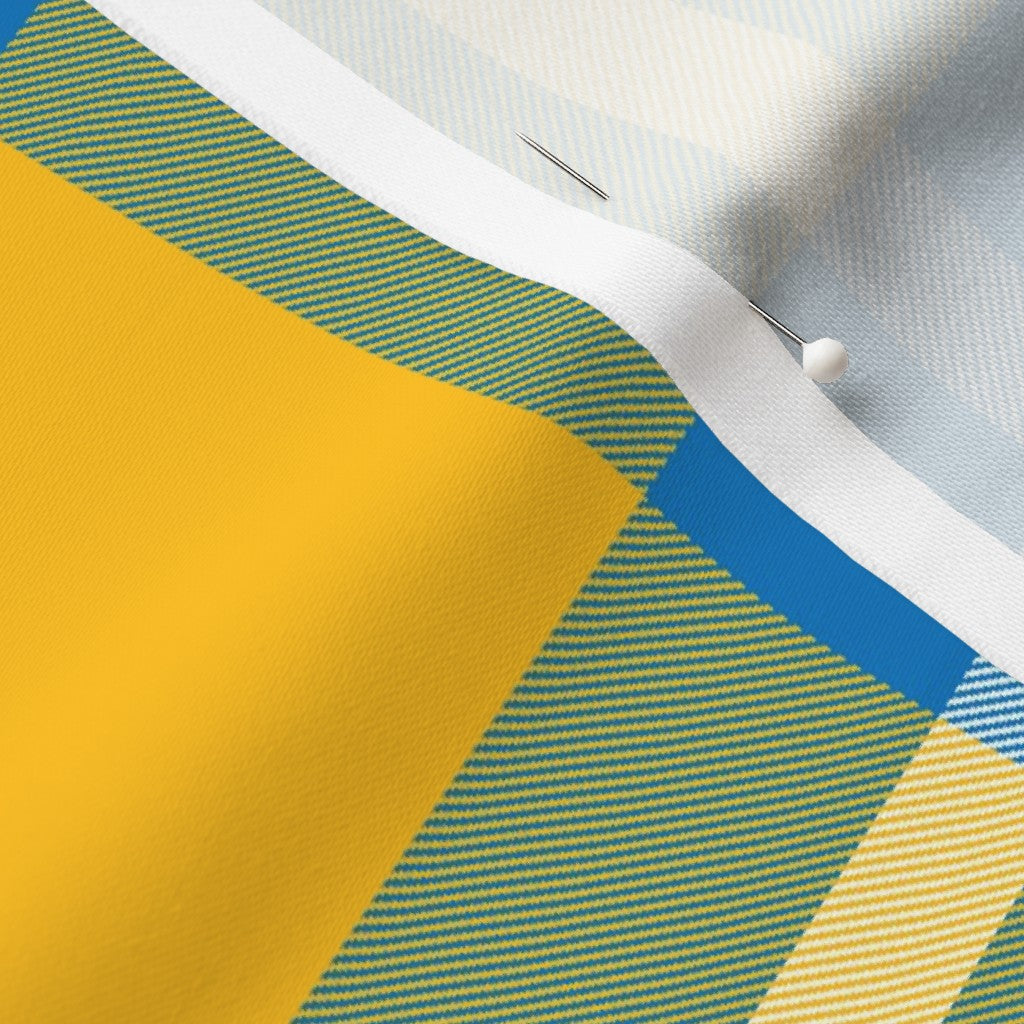 Team Plaid Los Angeles Chargers Football Longleaf Sateen Grand Printed Fabric by Studio Ten Design