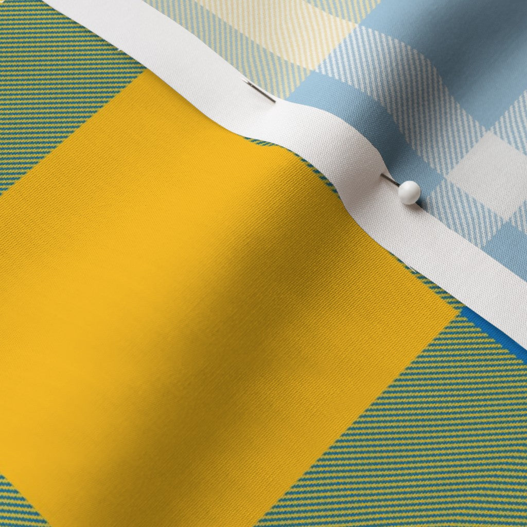Team Plaid Los Angeles Chargers Football Cotton Poplin Printed Fabric by Studio Ten Design