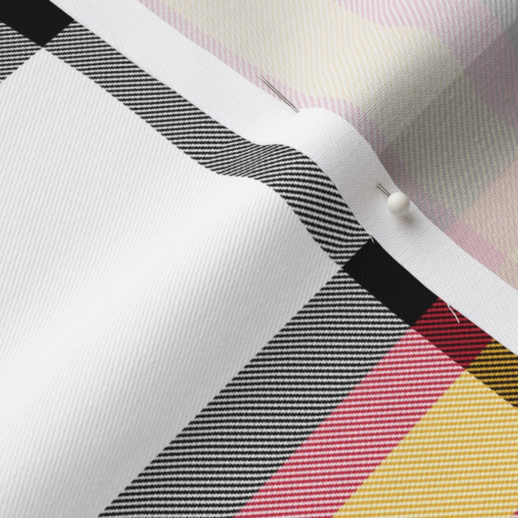 Team Plaid Kansas City Chiefs Football Lightweight Cotton Twill Printed Fabric by Studio Ten Design