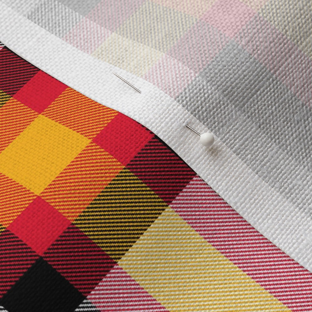 Team Plaid Kansas City Chiefs Football Belgian Linen™ Printed Fabric by Studio Ten Design