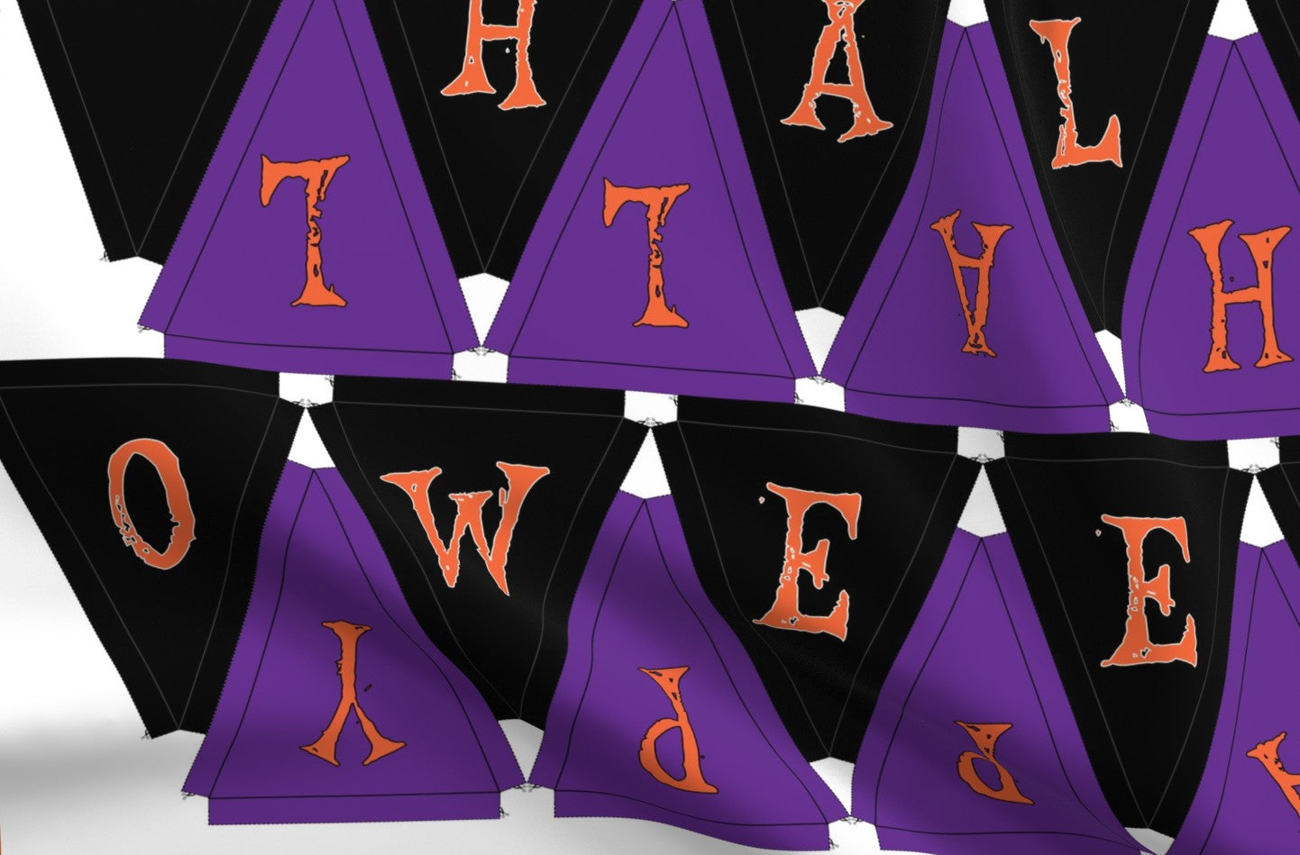 Happy Halloween! Banner Printed Fabric by Studio Ten Design