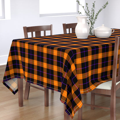 Halloween Tartan Square or Rectangular Tablecloth