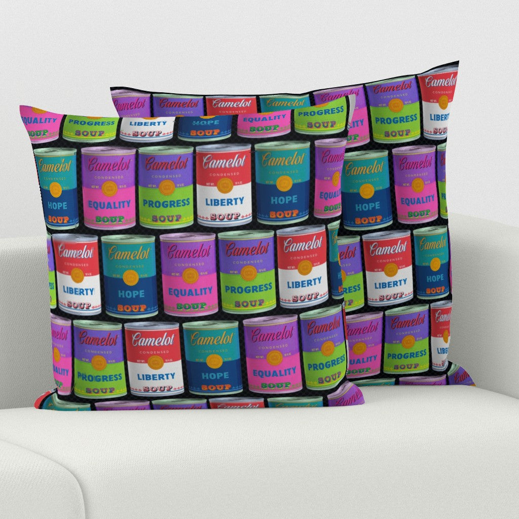 Soup Cans Throw Pillow Cover