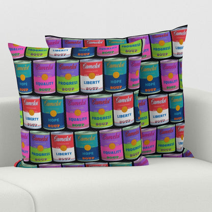 Soup Cans Throw Pillow Cover
