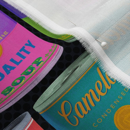 Camelot Soups Organic Sweet Pea Gauze Printed Fabric by Studio Ten Design