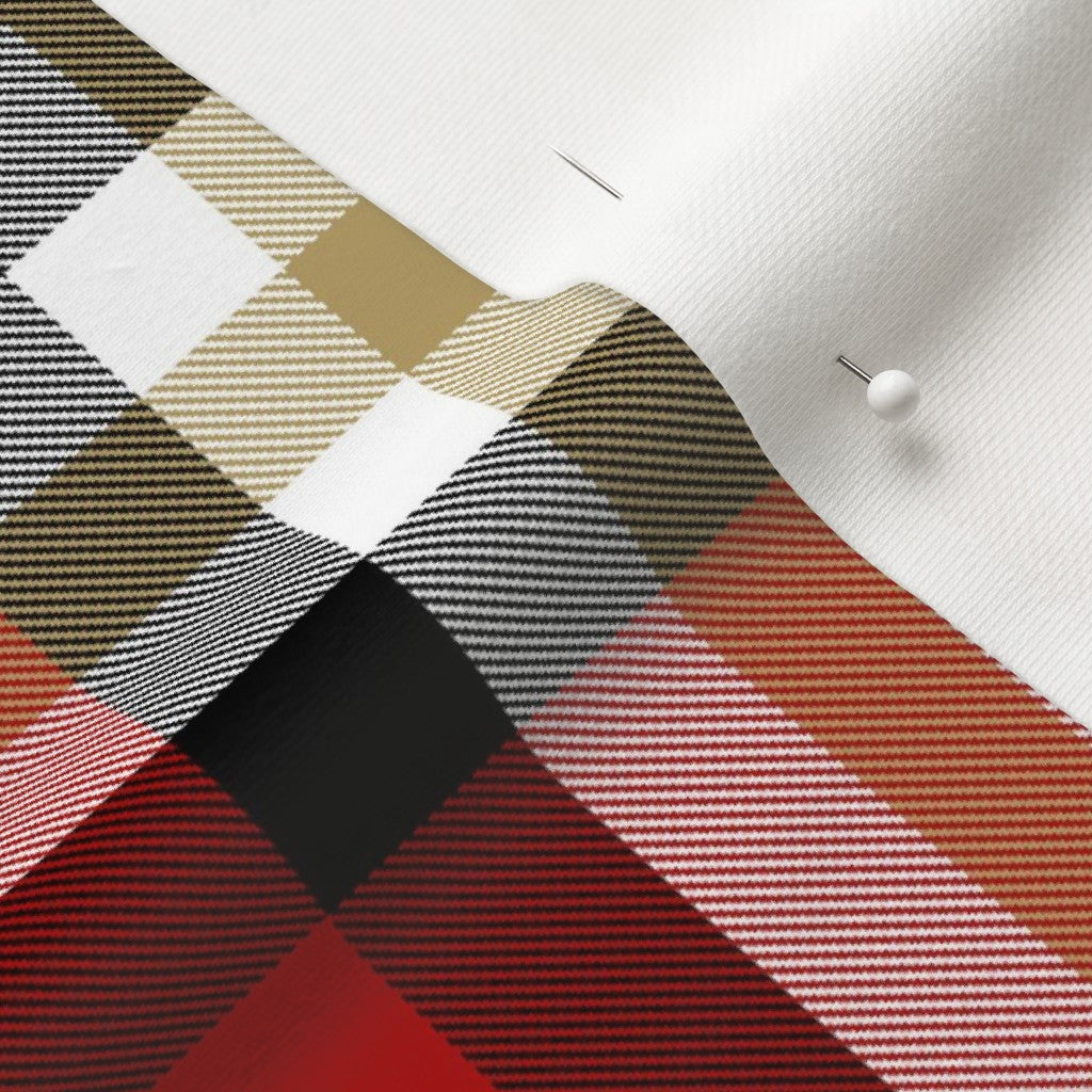 Team Plaid San Francisco 49ers Football Organic Cotton Knit Printed Fabric by Studio Ten Design