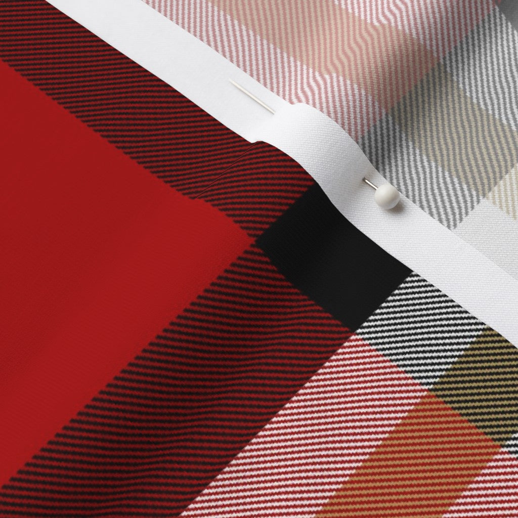 Team Plaid San Francisco 49ers Football Modern Jersey Printed Fabric by Studio Ten Design