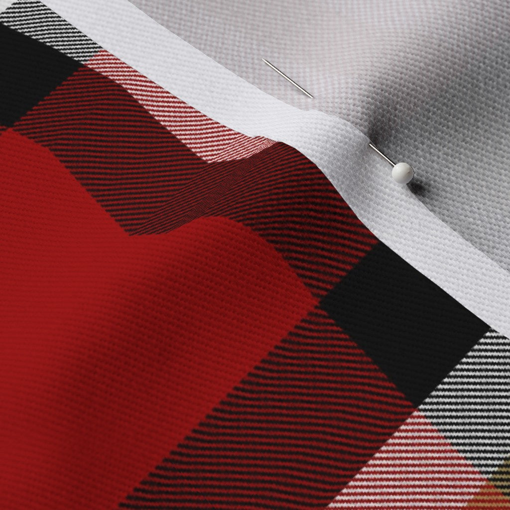 Team Plaid San Francisco 49ers Football Dogwood Denim Printed Fabric by Studio Ten Design