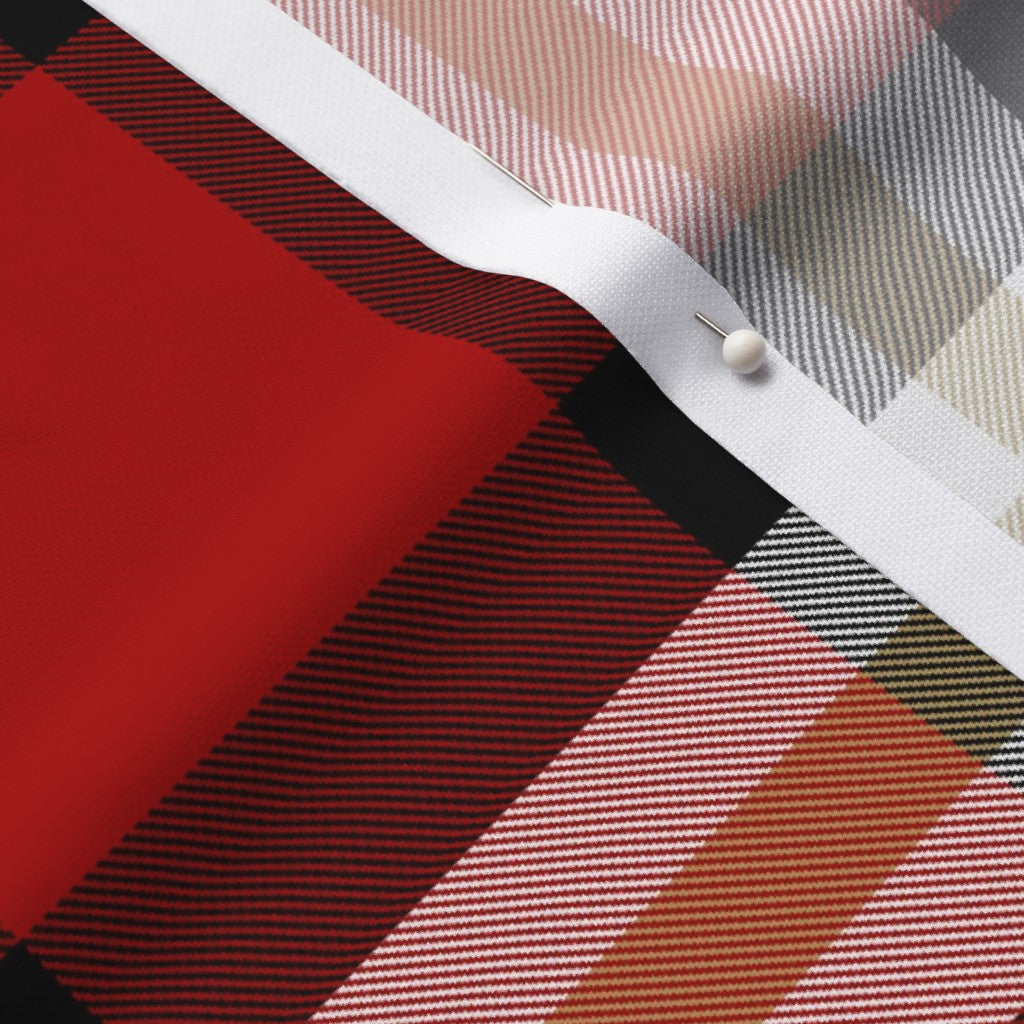 Team Plaid San Francisco 49ers Football Performance Piqué Printed Fabric by Studio Ten Design