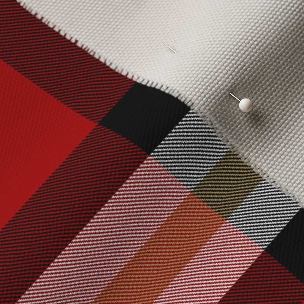 Team Plaid San Francisco 49ers Football Cypress Cotton Canvas Printed Fabric by Studio Ten Design
