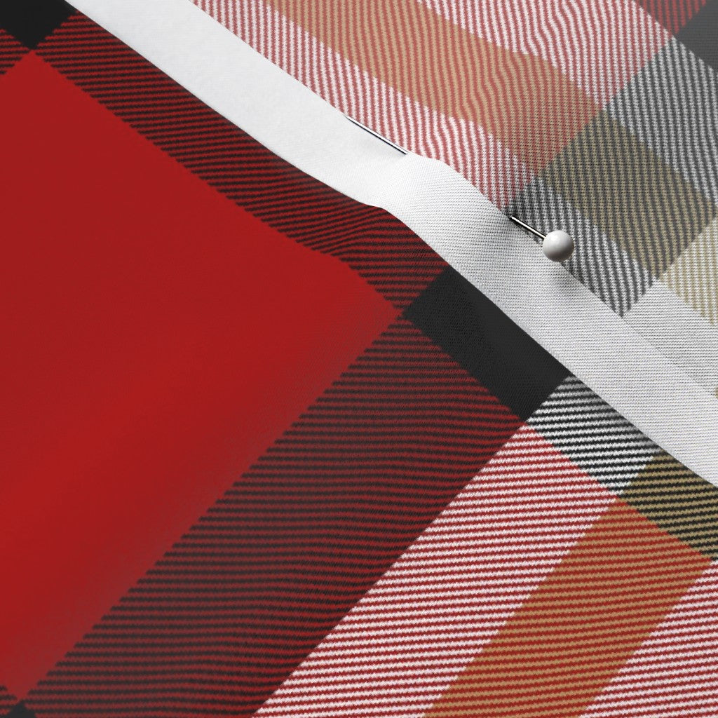 Team Plaid San Francisco 49ers Football Satin Printed Fabric by Studio Ten Design