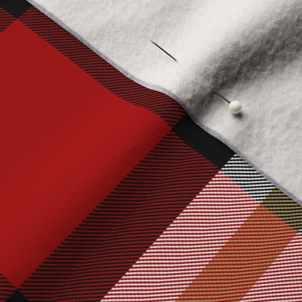 Team Plaid San Francisco 49ers Football Performance Velvet Printed Fabric by Studio Ten Design