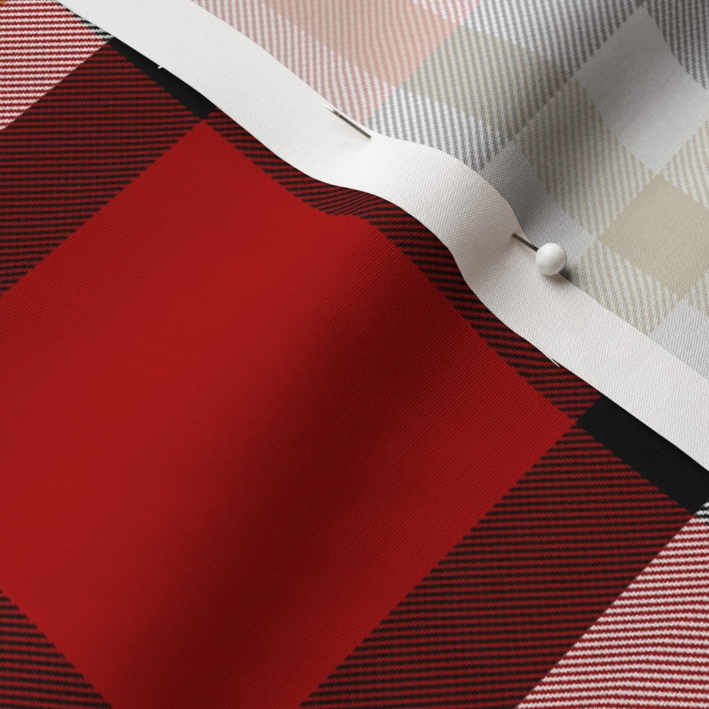 Team Plaid San Francisco 49ers Football Cotton Poplin Printed Fabric by Studio Ten Design