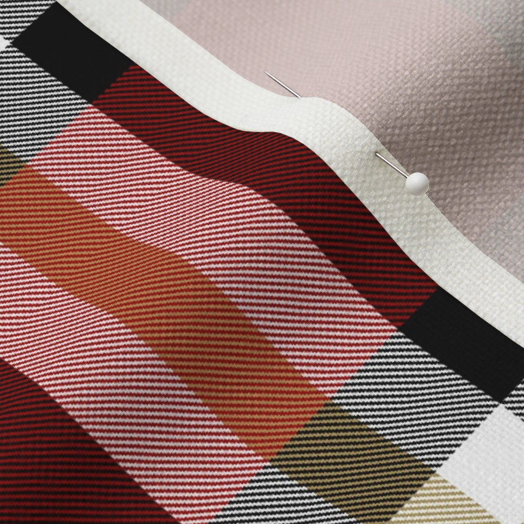 Team Plaid San Francisco 49ers Football Performance Linen Printed Fabric by Studio Ten Design