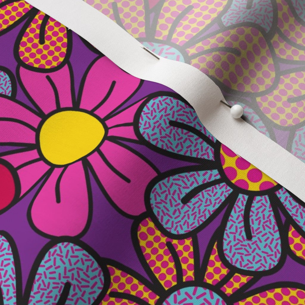 Flower Pop! Number 3 Cotton Poplin Printed Fabric by Studio Ten Design