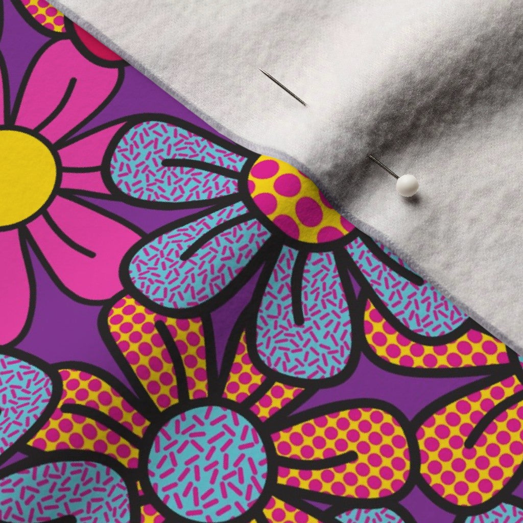 Flower Pop! Number 3 Performance Velvet Printed Fabric by Studio Ten Design