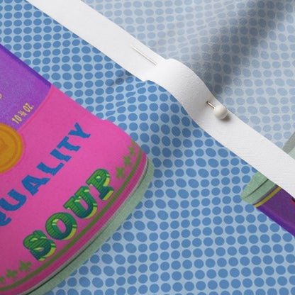 Equality Soup Cans Modern Jersey Printed Fabric by Studio Ten Design